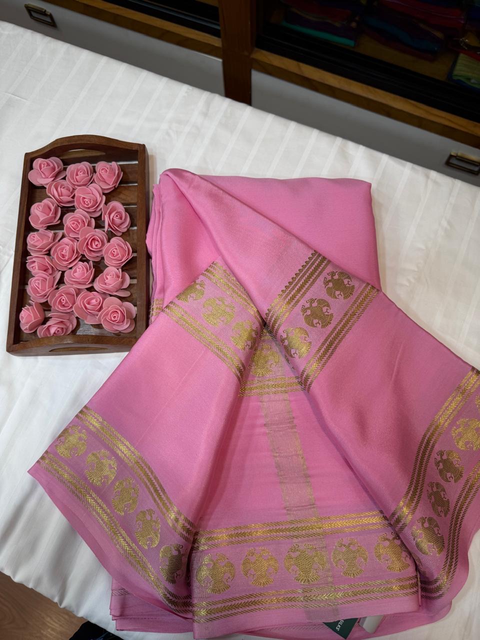Mysore silk sarees self pattern