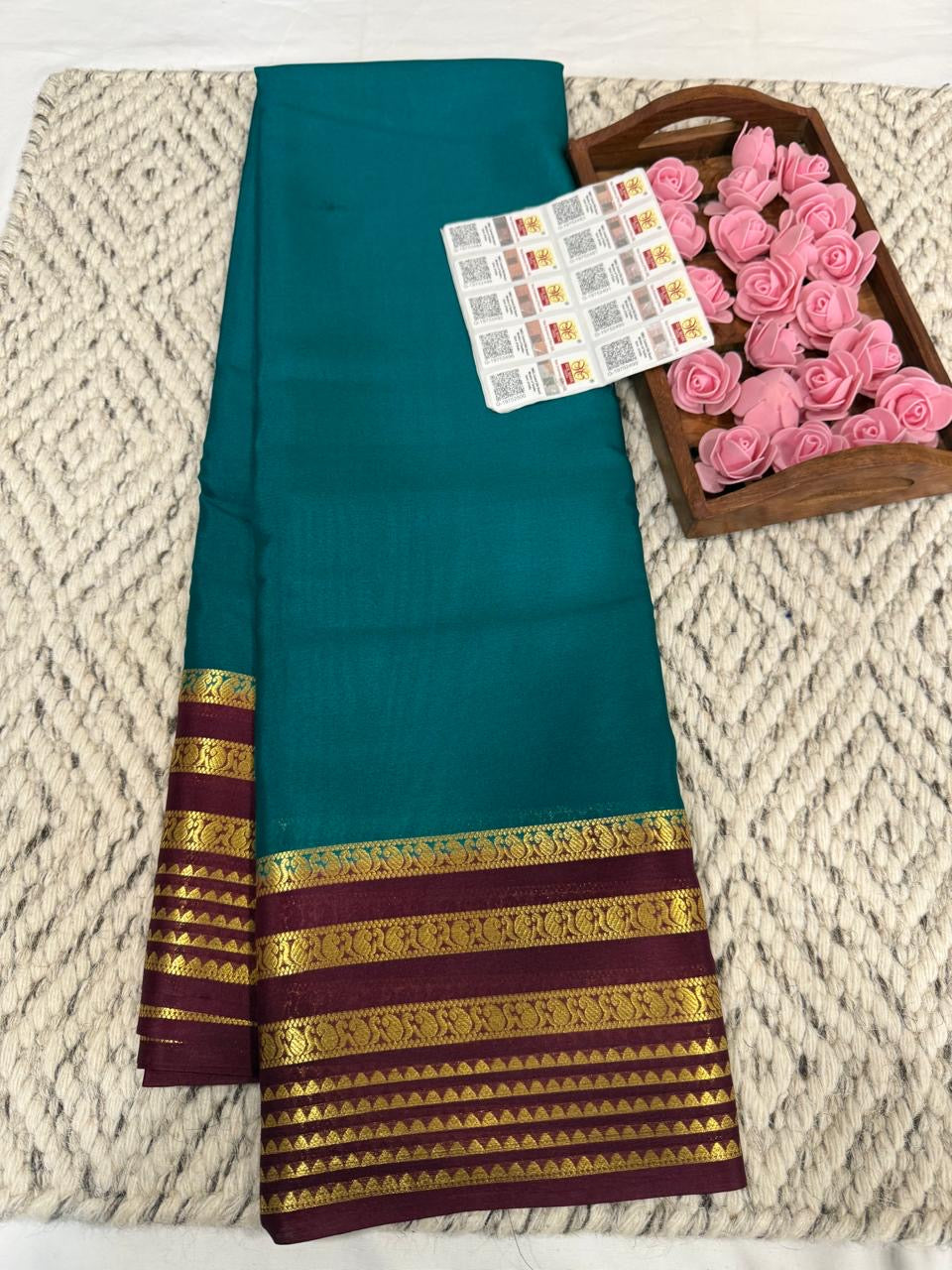 Mysore silk sarees light weight pattern