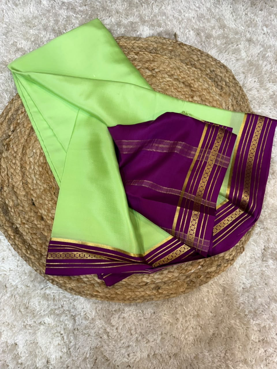 Mysore silk sarees contrast pattern
