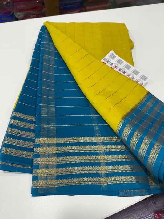 ❤️Traditional border in gold lace Zari Mysore silk sarees  ❤️