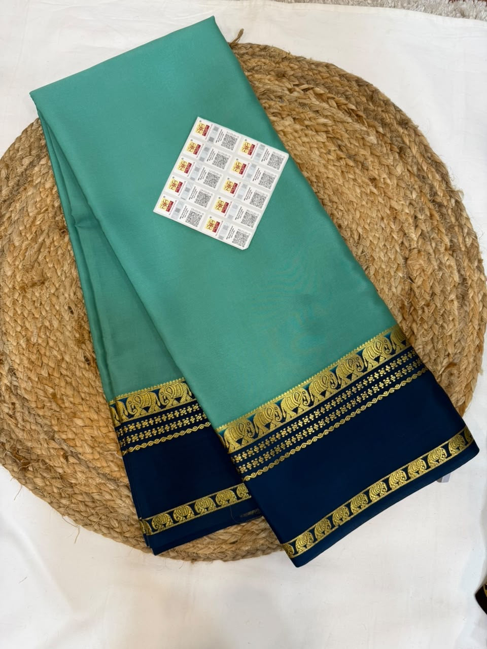 Mysore silk sarees contrast pattern