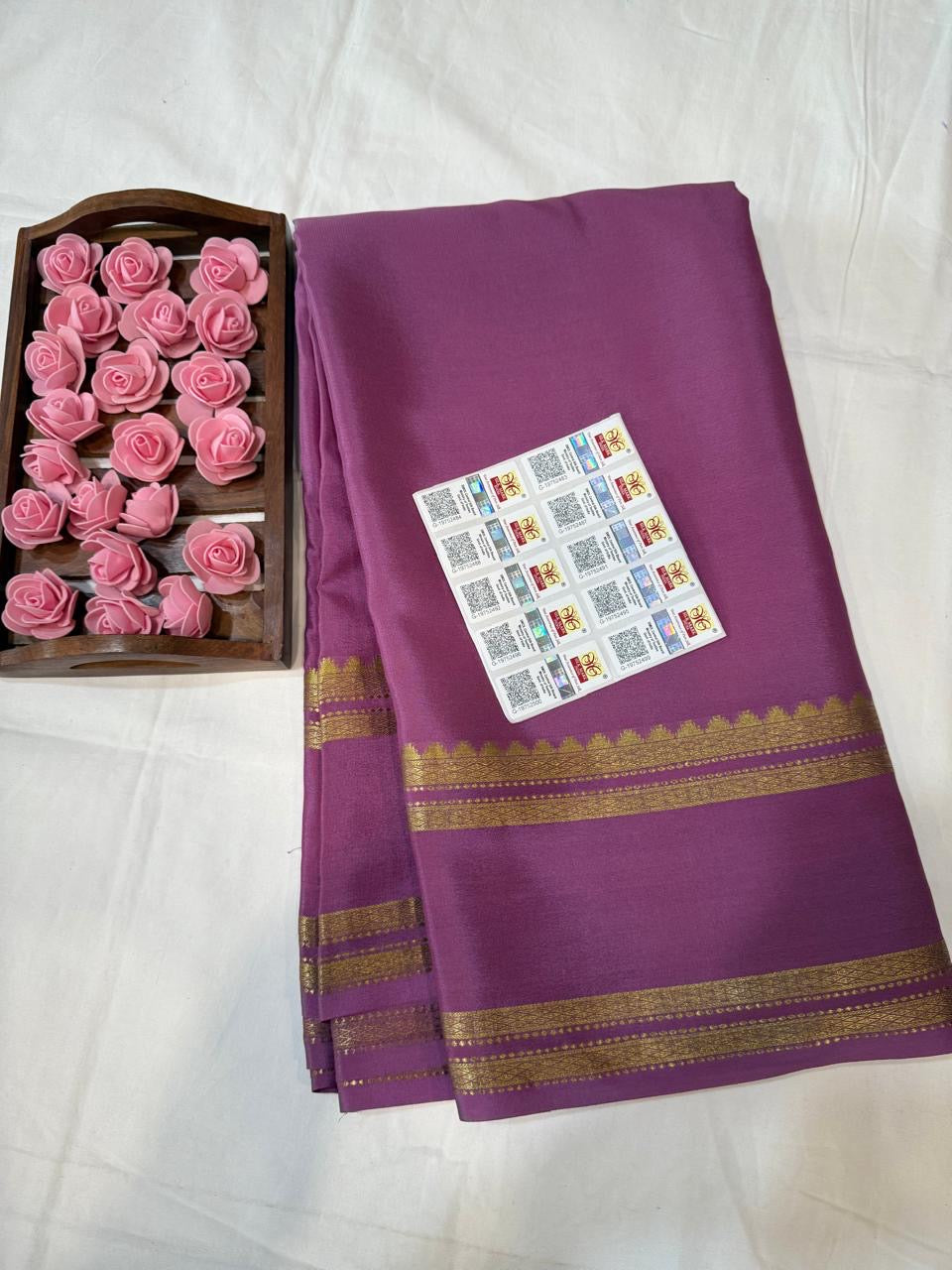 Mysore silk sarees self pattern