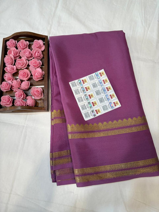Mysore silk sarees self pattern