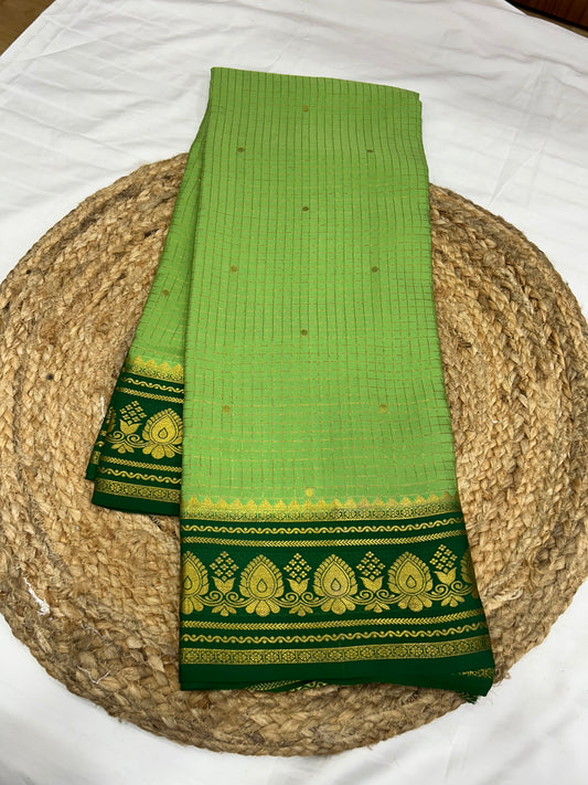 Contrast checks Mysore silk