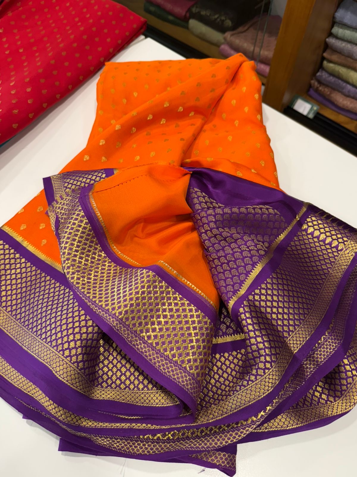 Mysore silk sarees with elegant color combinations