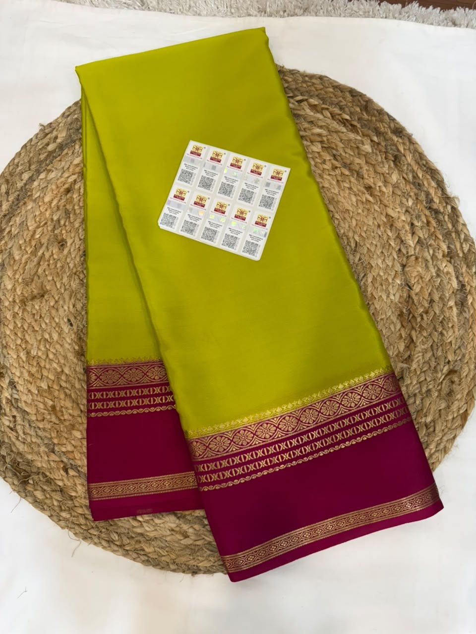 Mysore silk sarees contrast pattern