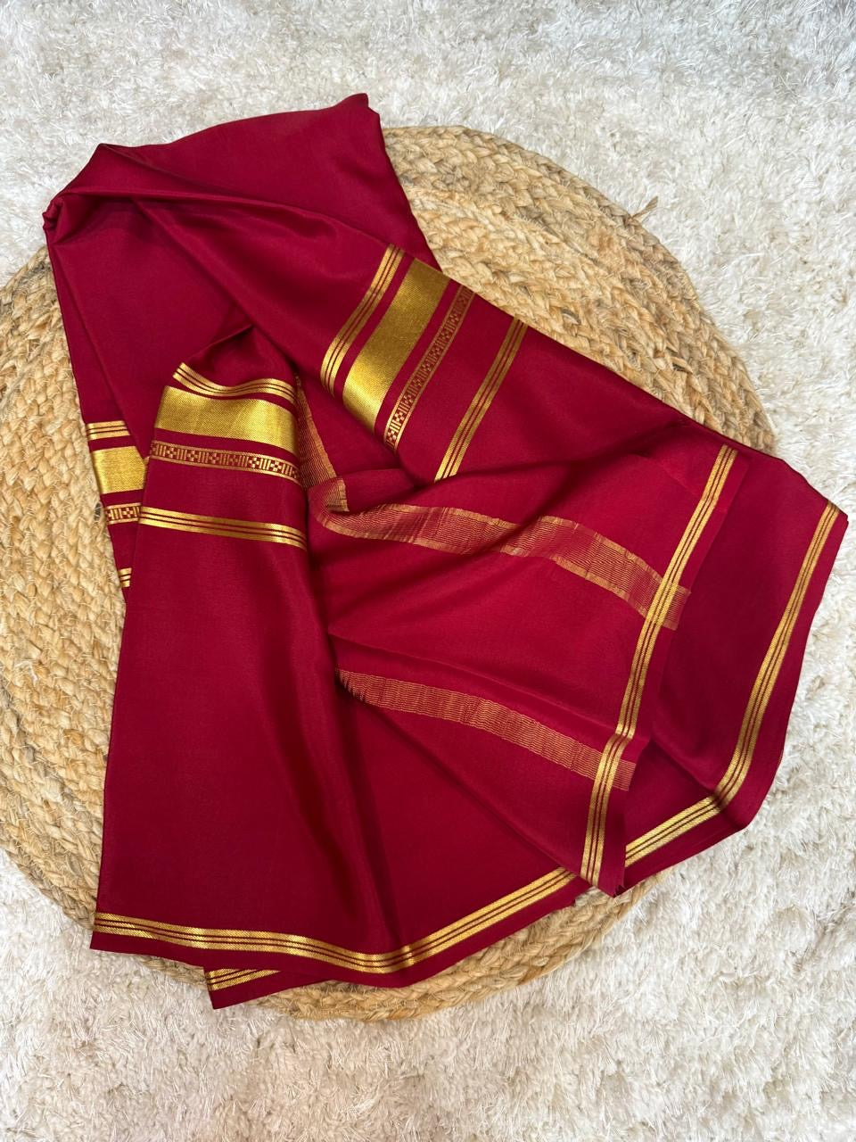 Mysore silk sarees self 3D pattern