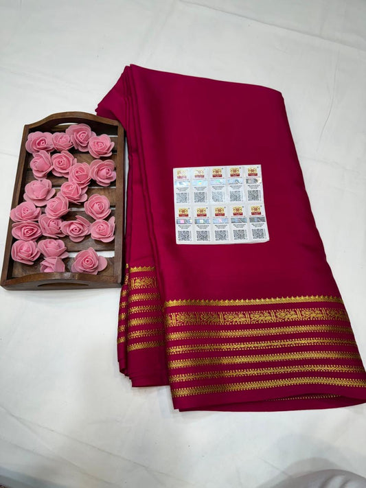 Mysore silk sarees self pattern