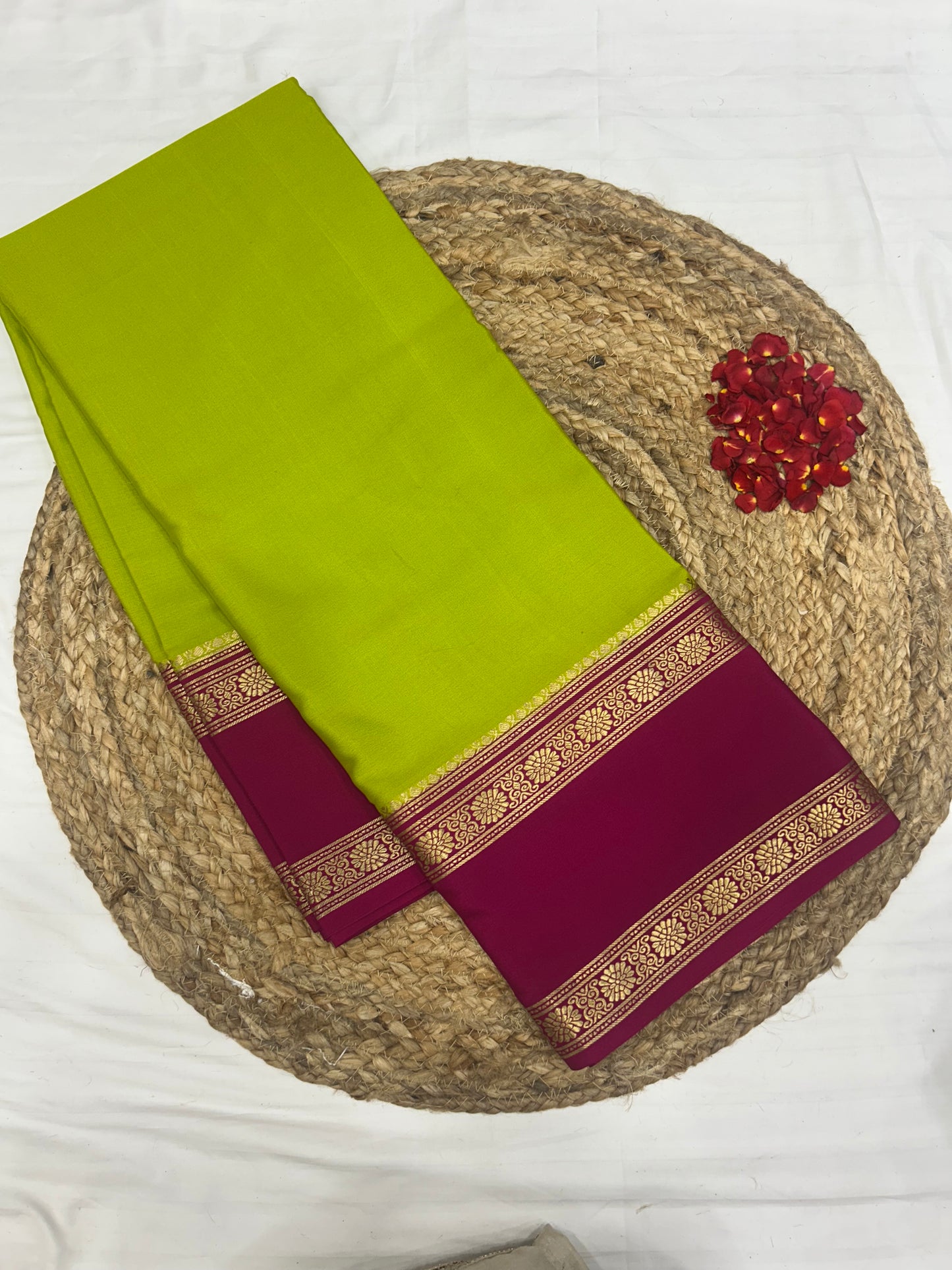 Mysore silk contrast
