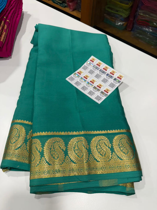 Mysore silk saree Mango border