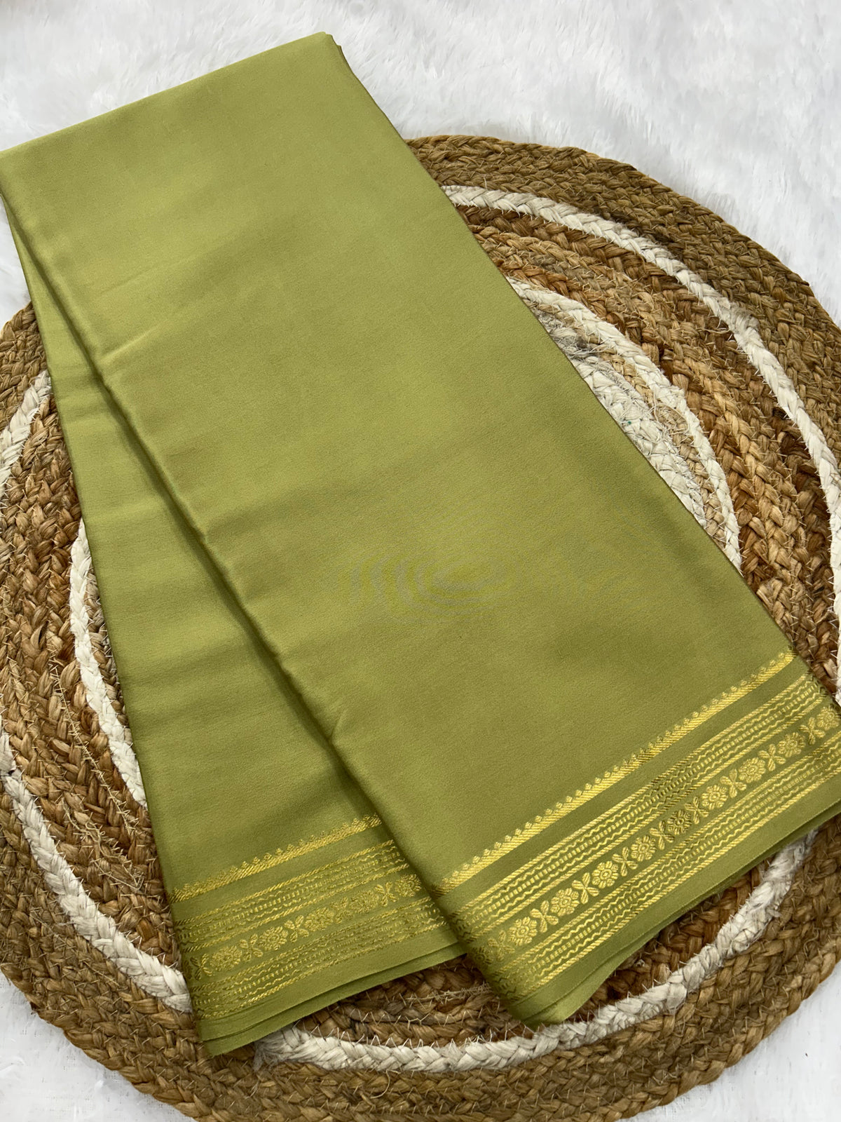 Mysore silk floral border