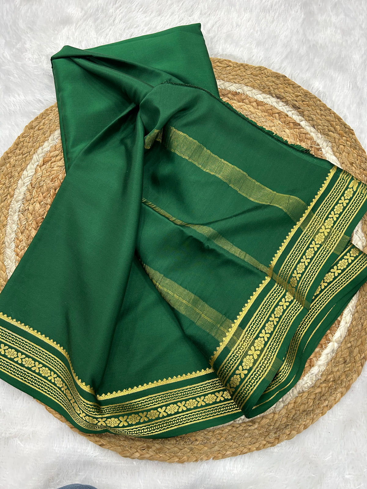 Mysore silk floral border