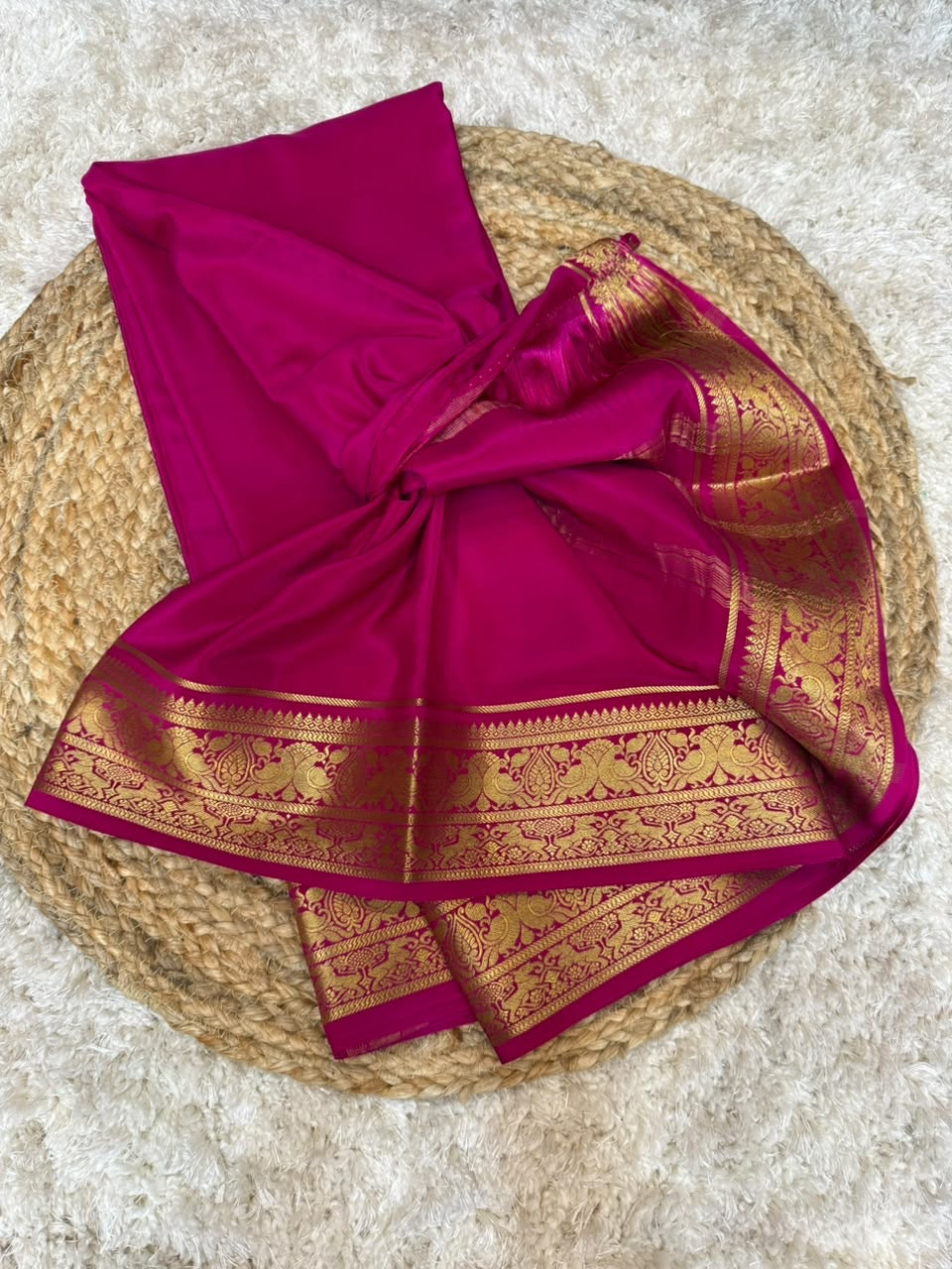 Mysore silk sarees self pattern
