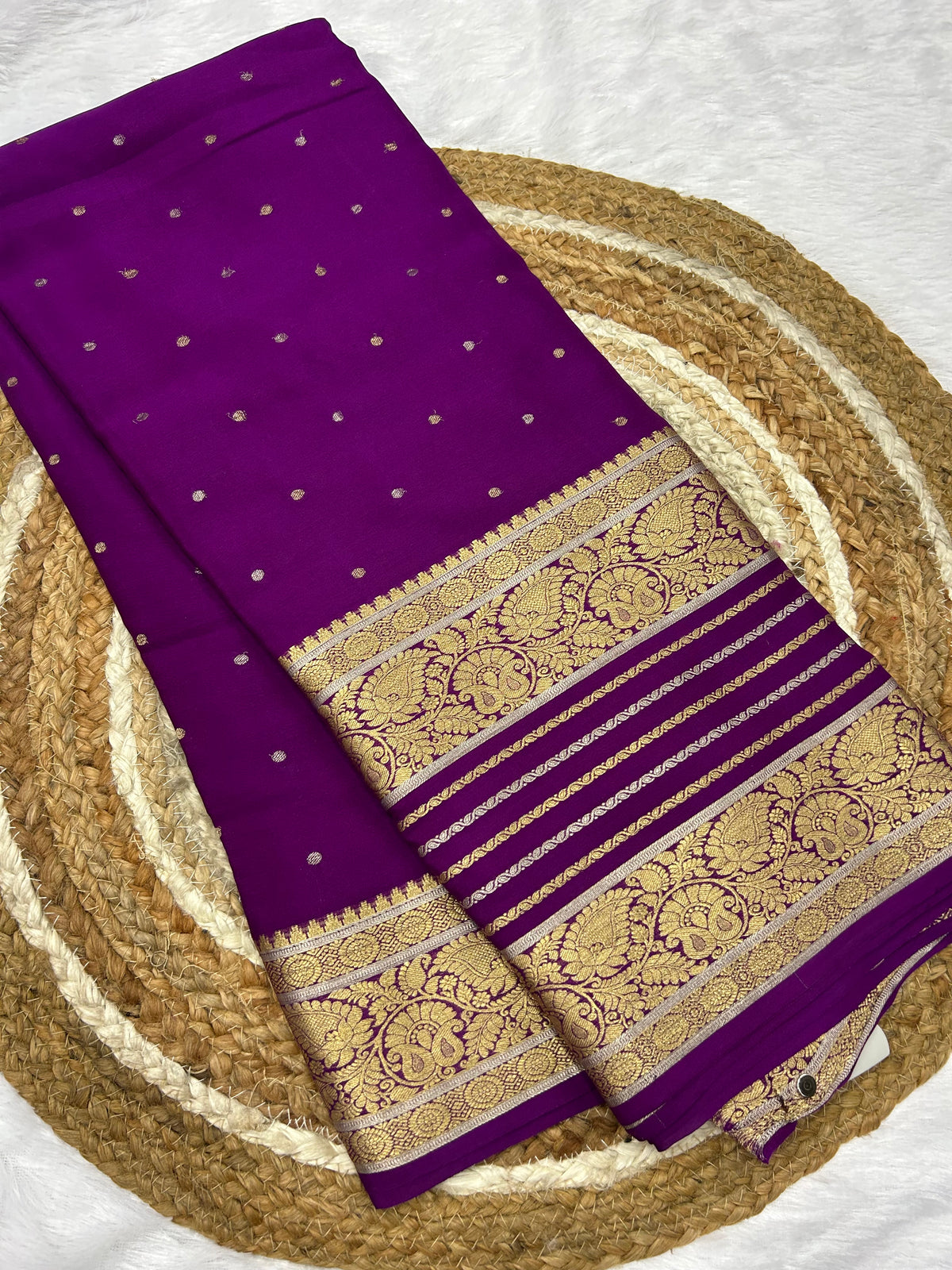 Mysore silk self butta