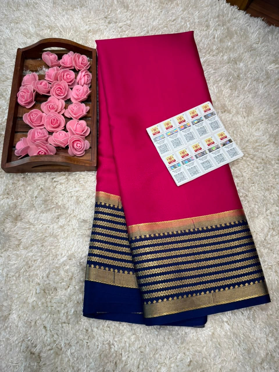 Mysore silk sarees light weight pattern