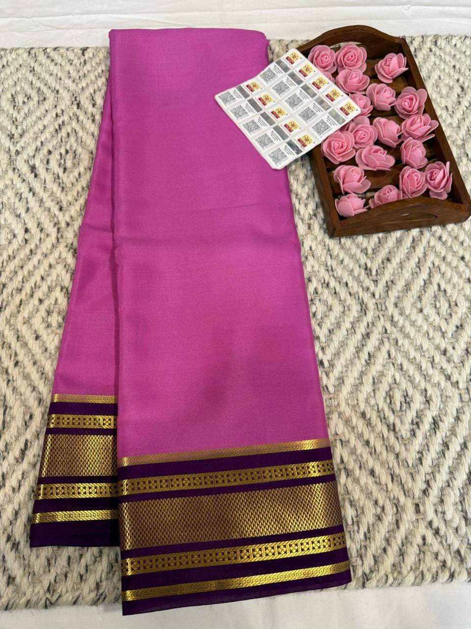 Mysore silk sarees light weight pattern