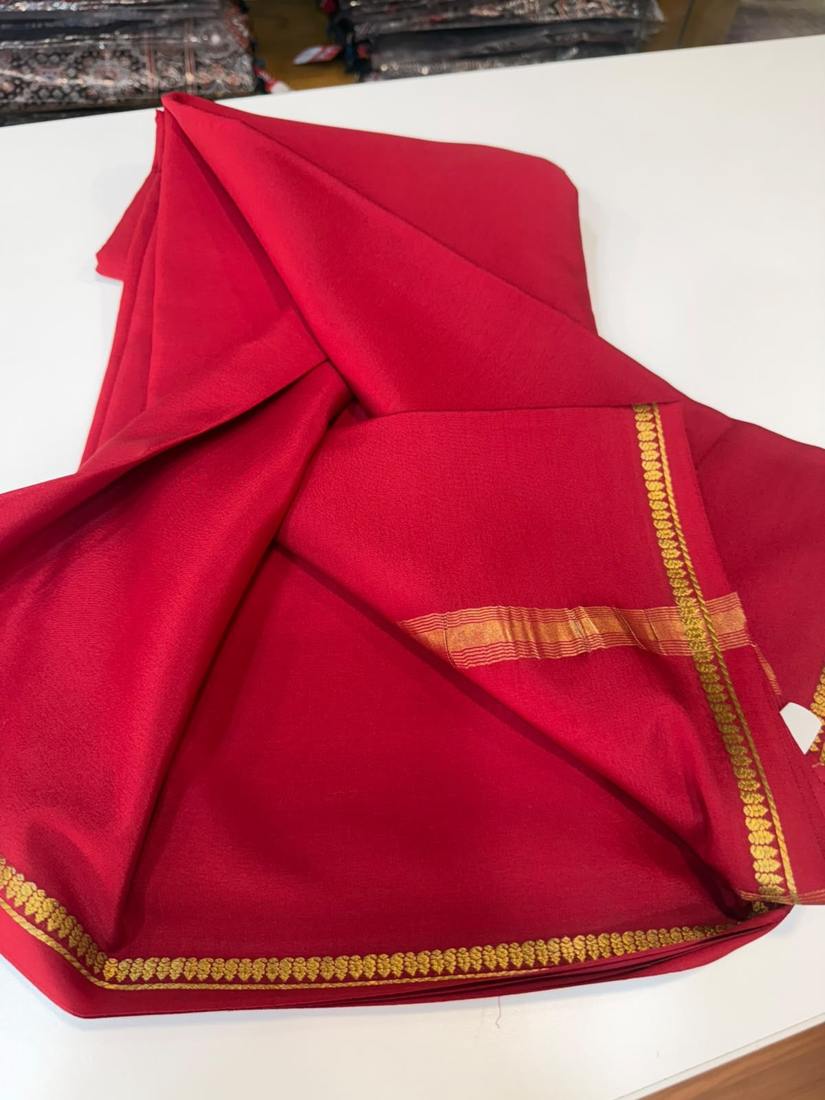 Mysore silk sarees self premium zari pattern