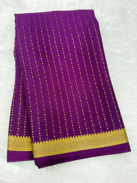 Self lines butta Mysore silk