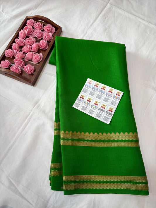 Mysore silk sarees self pattern