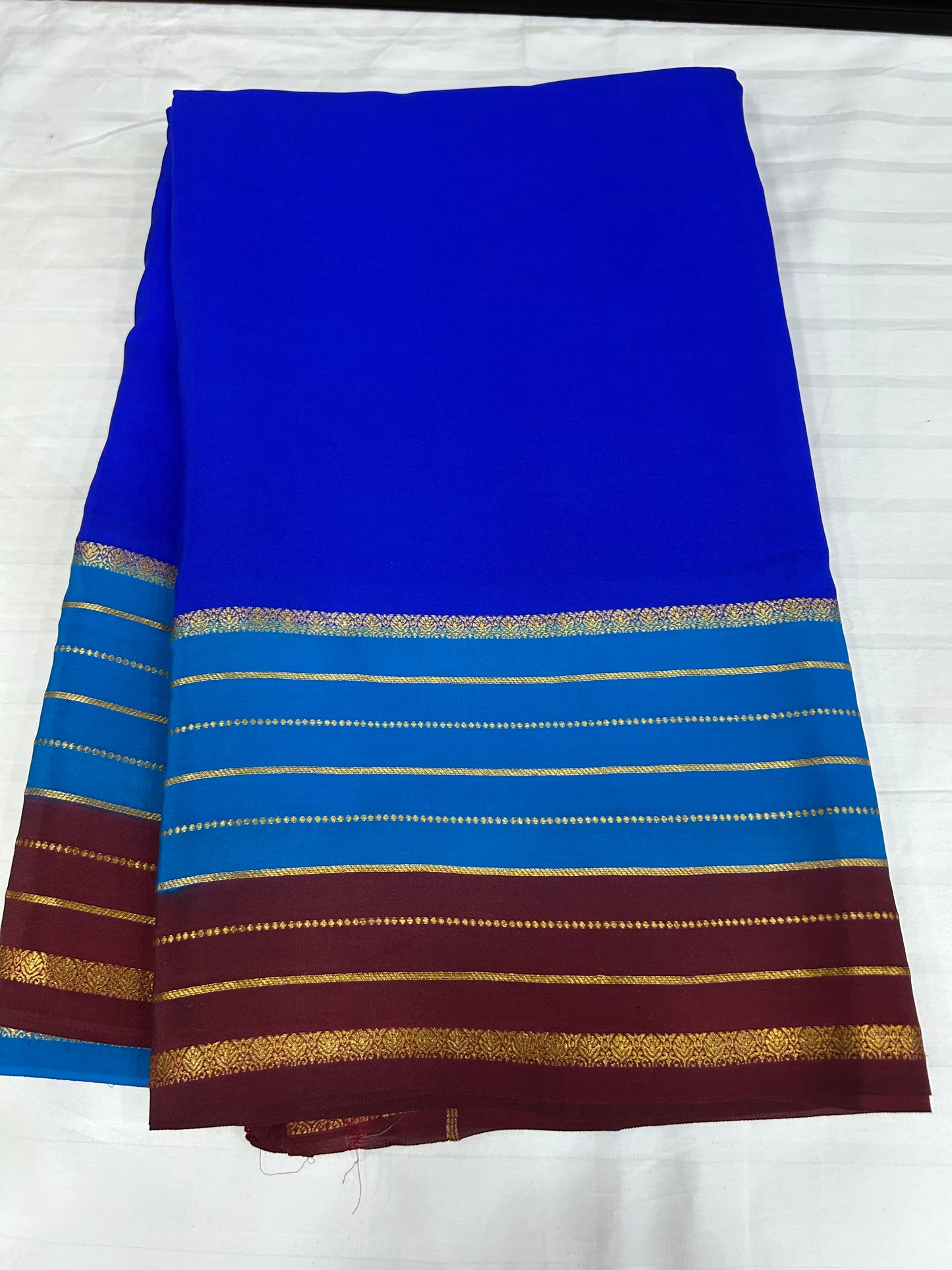 Gold lace Mysore silk