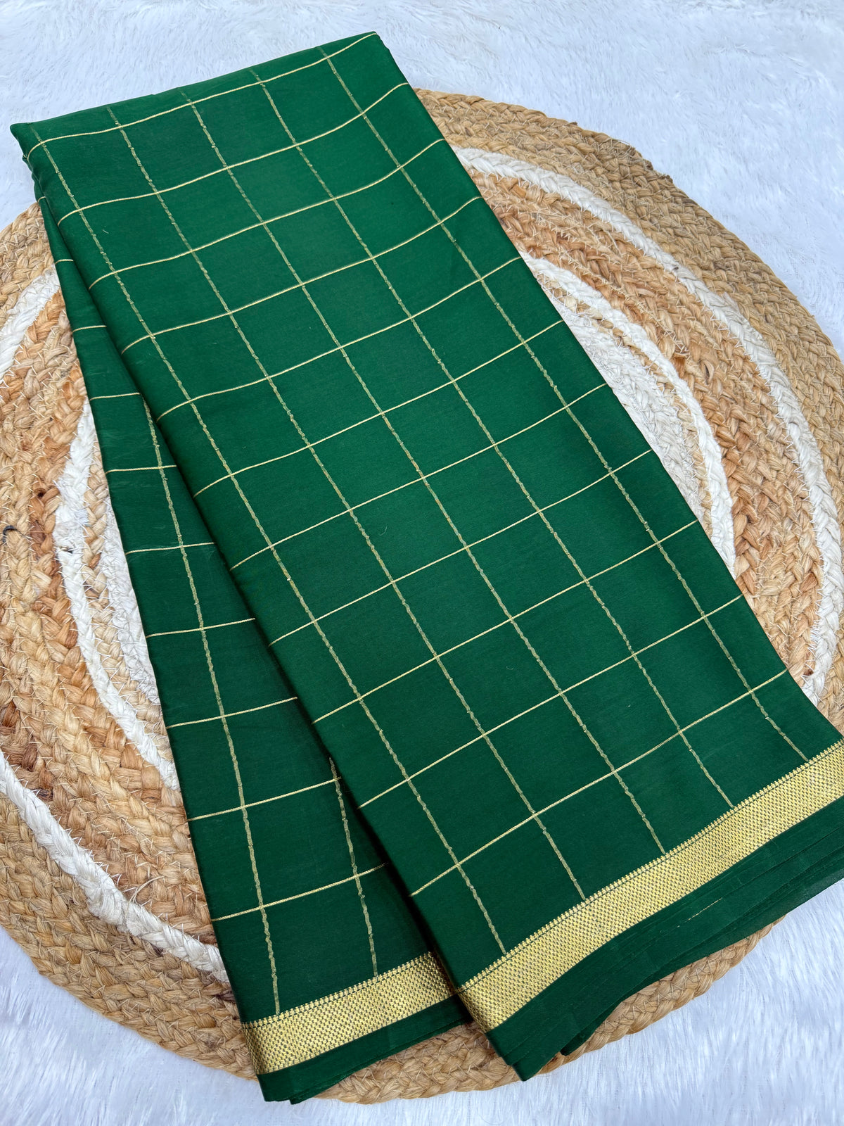 Mysore silk self checks