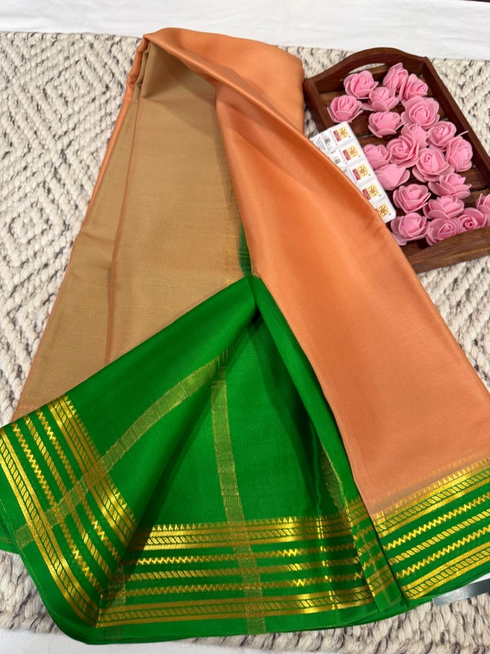 Mysore silk sarees light weight pattern