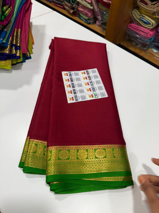 Mysore silk sare light weight pattern