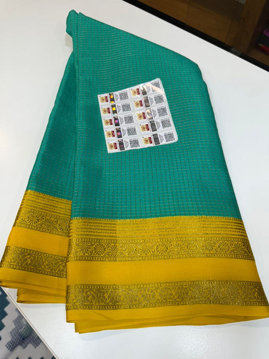 Mysore silk checks pattern