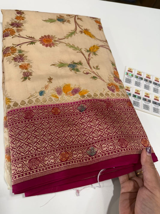 Pure Banarasi moonga silk sarees