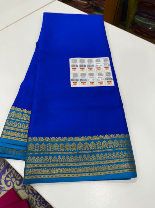 Contrast pattern Mysore silk Saress