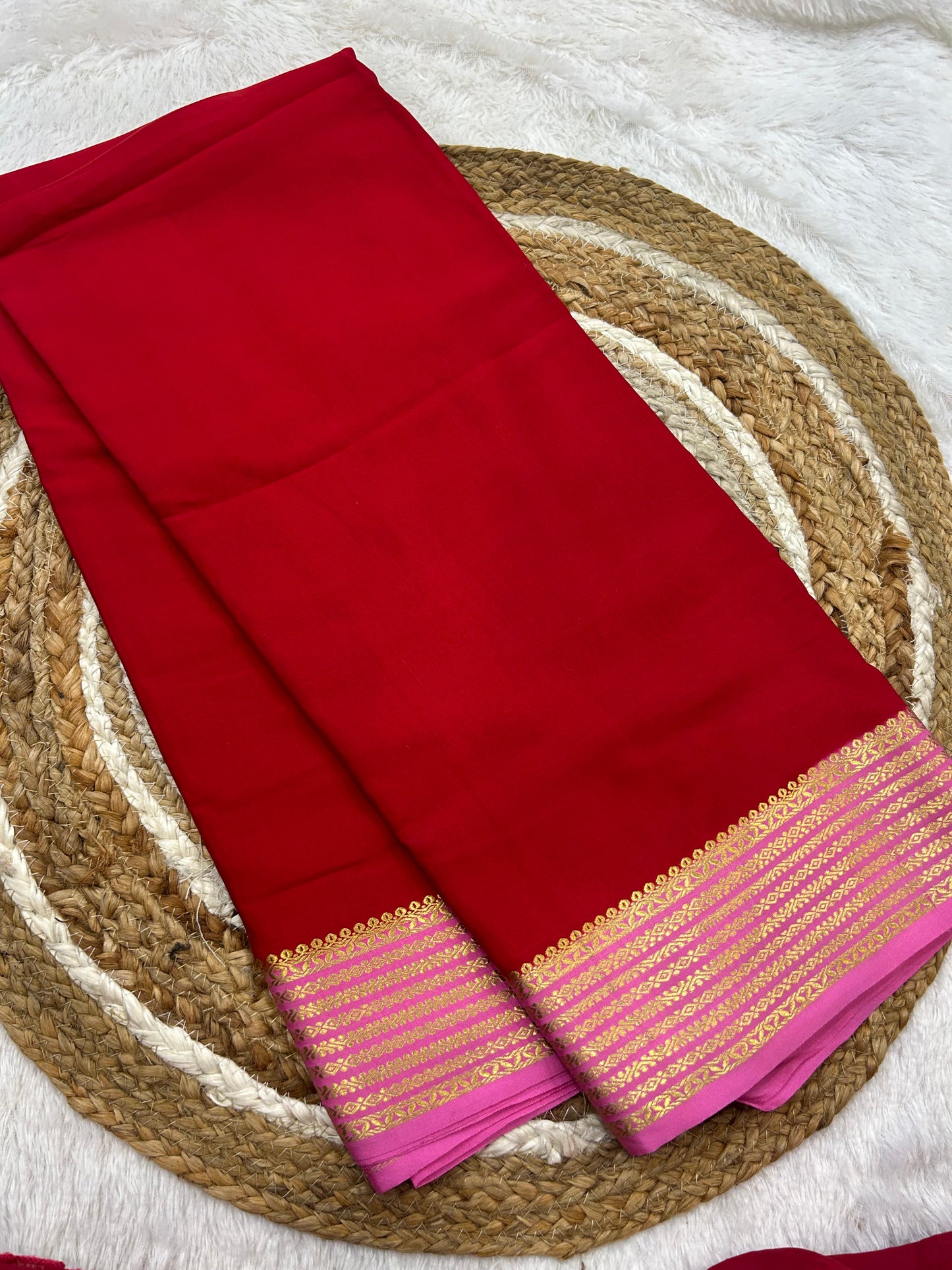 Mysore silk contrast