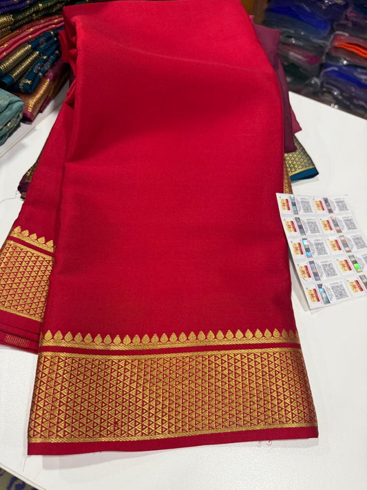 Mysore silk sarees self pattern
