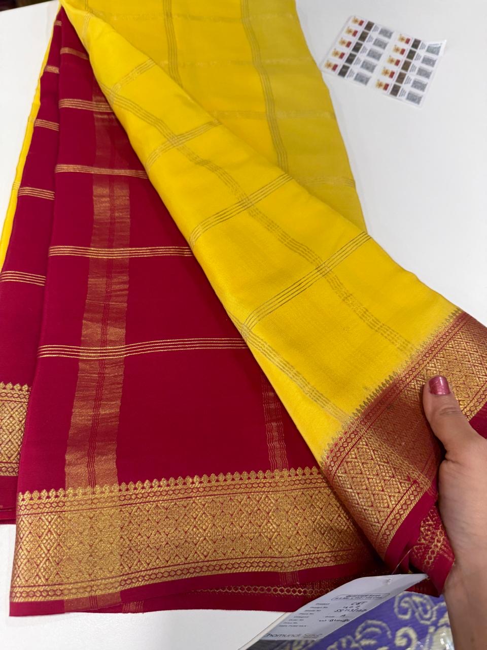 ❤️Traditional border in gold lace Zari Mysore silk sarees  ❤️