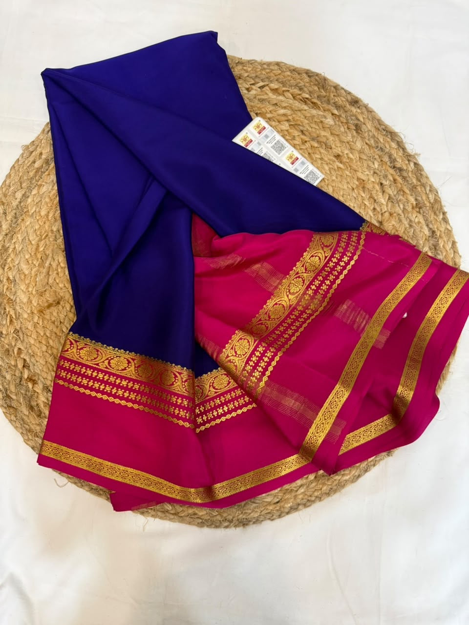 Mysore silk sarees contrast pattern