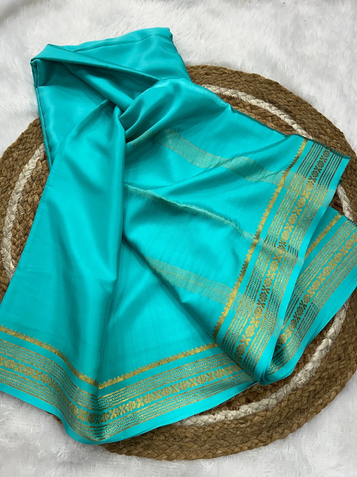 Mysore silk floral border
