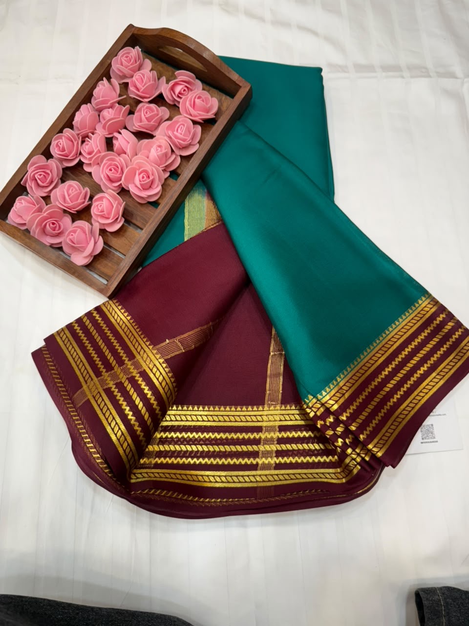 Mysore silk sarees light weight pattern