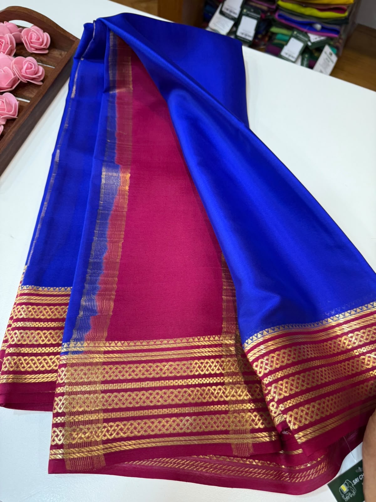 Mysore silk sarees light weight pattern