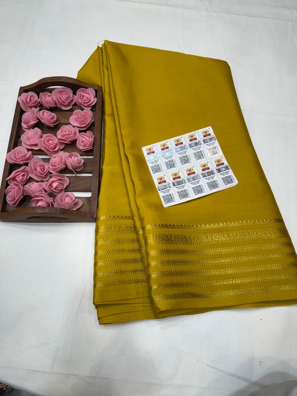 Mysore silk sarees self pattern