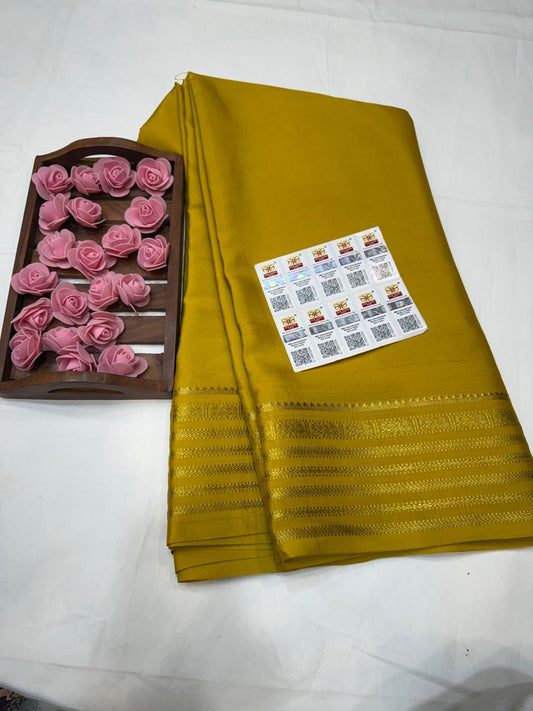 Mysore silk sarees self pattern