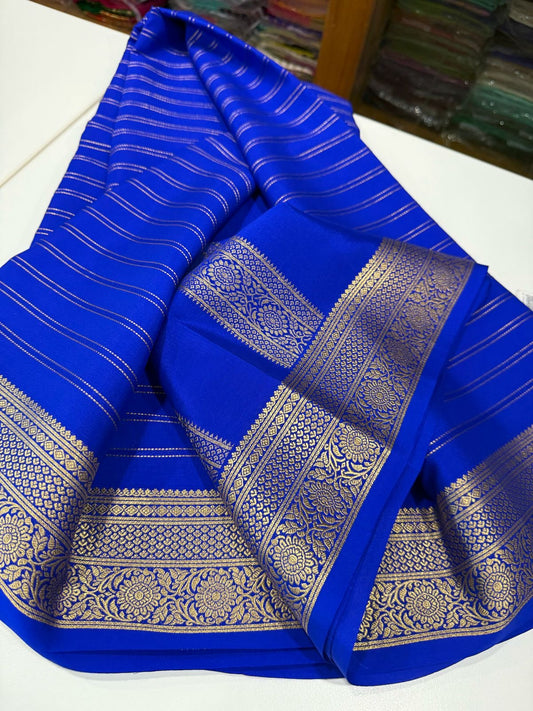 😍All over saree zari consumption with beautiful color combination 😍