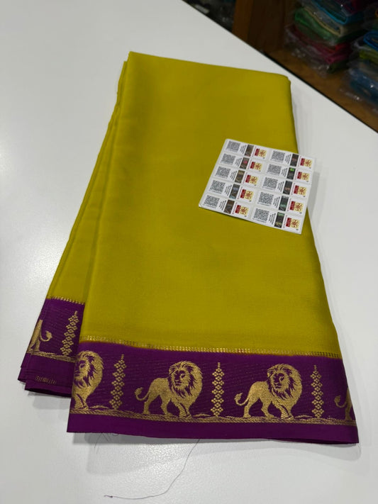 Mysore silk sarees contrast pattern