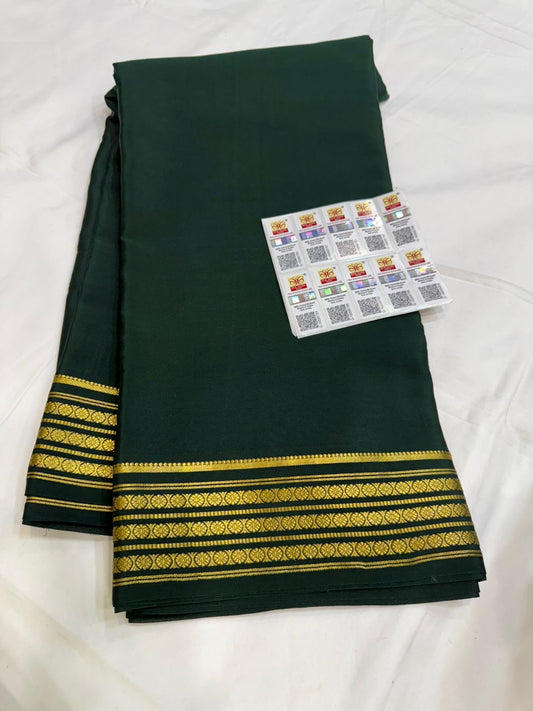 Mysore silk sarees self pattern