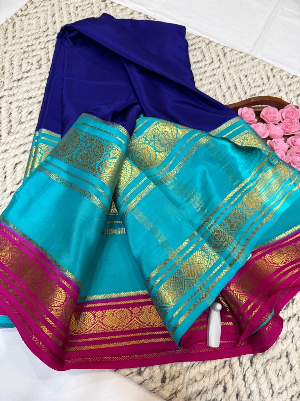 Mysore silk sarees 3D pattern