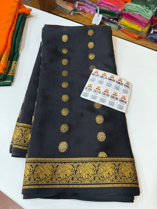 Mysore silk sarees Butta pattern