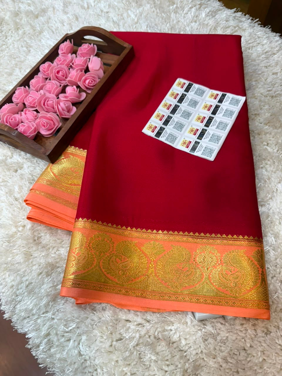 Mysore silk Sarees contrast pattern