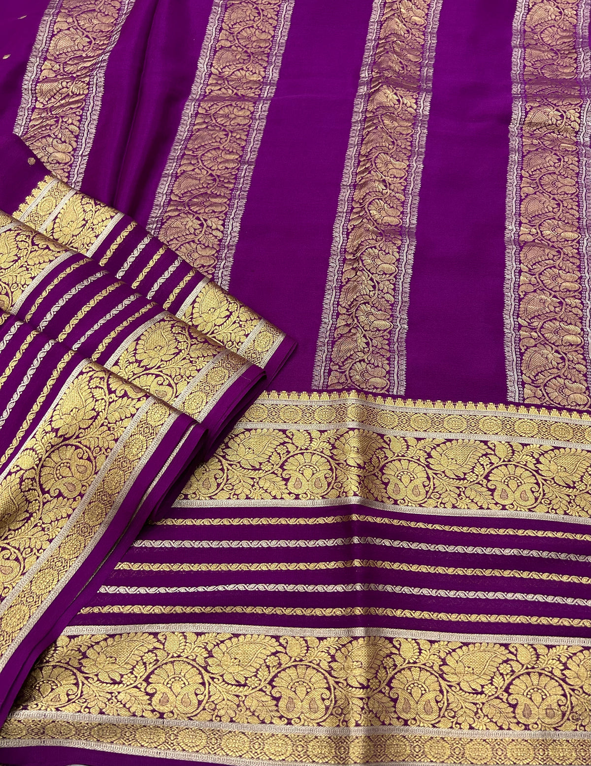 Mysore silk self butta