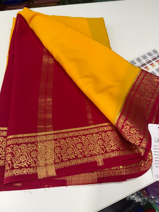 ❤️Traditional border in gold lace Zari Mysore silk sarees  ❤️