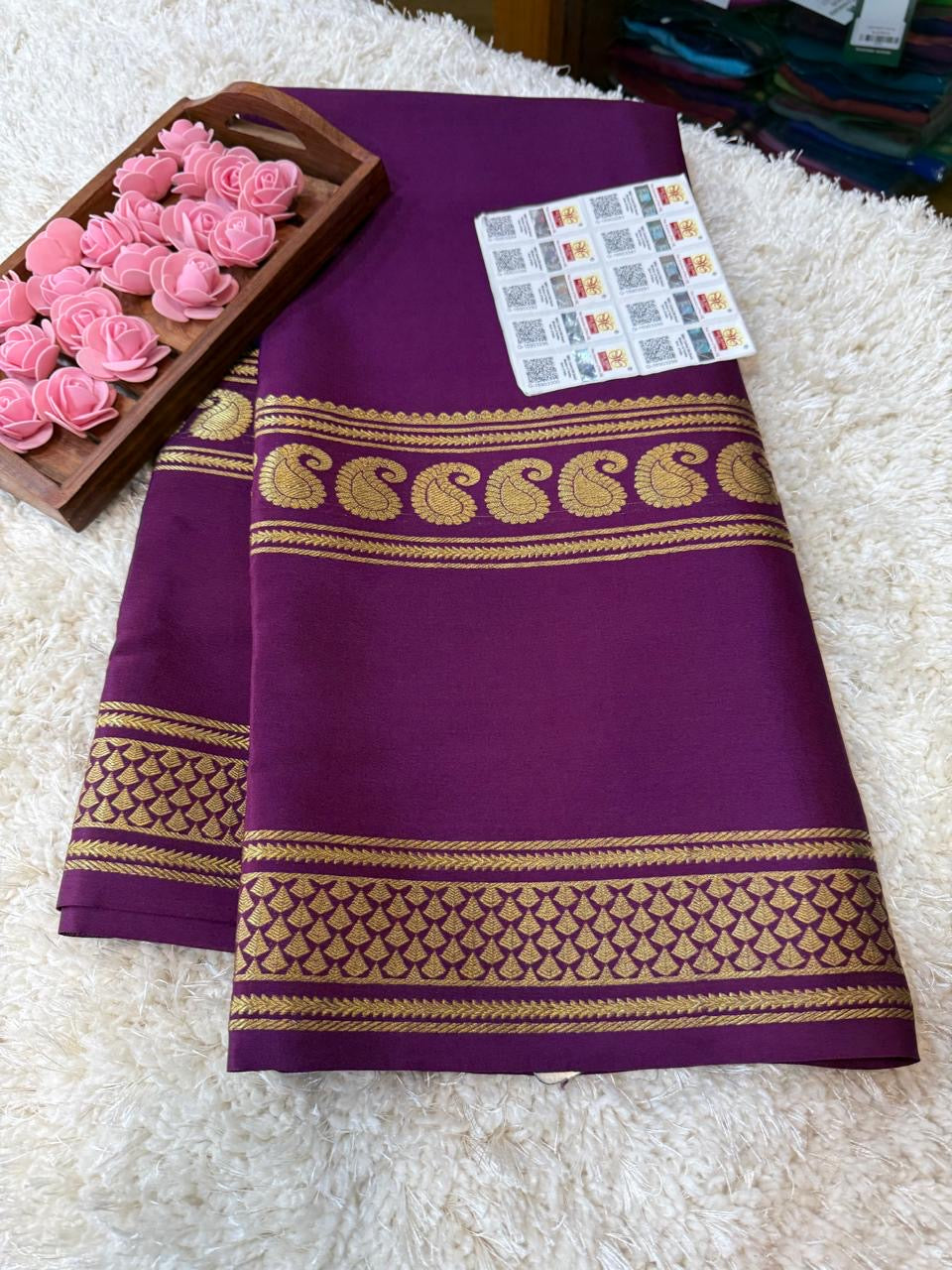 Mysore silk sarees self pattern