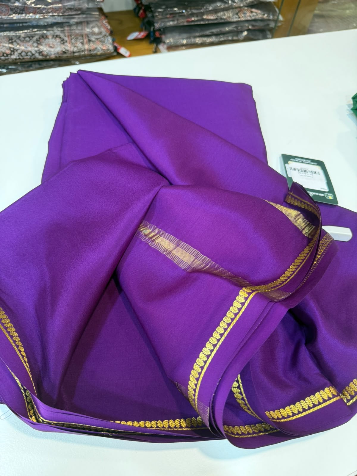 Mysore silk sarees self premium zari pattern