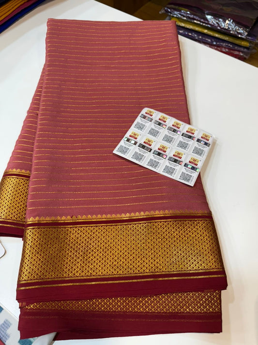 Mysore silk sarees contrast pattern